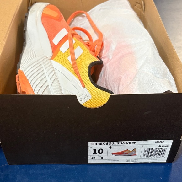 Adidas Terrex Orange and Yellow Athletic Shoes - Picture 7 of 8